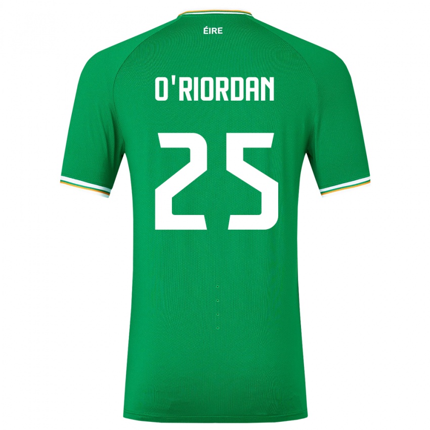 Homem Camisola Irlanda Claire O'riordan #25 Verde Principal 24-26 Camisa