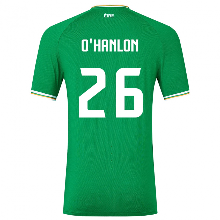 Homem Camisola Irlanda Tara O'hanlon #26 Verde Principal 24-26 Camisa