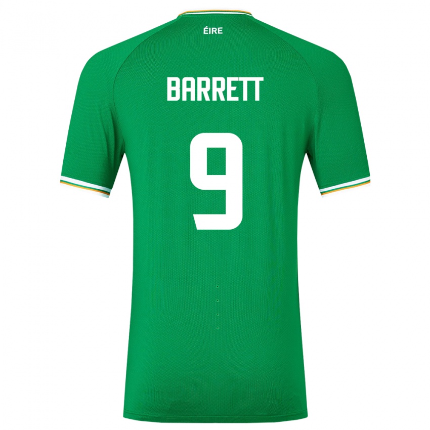 Homem Camisola Irlanda Amber Barrett #9 Verde Principal 24-26 Camisa