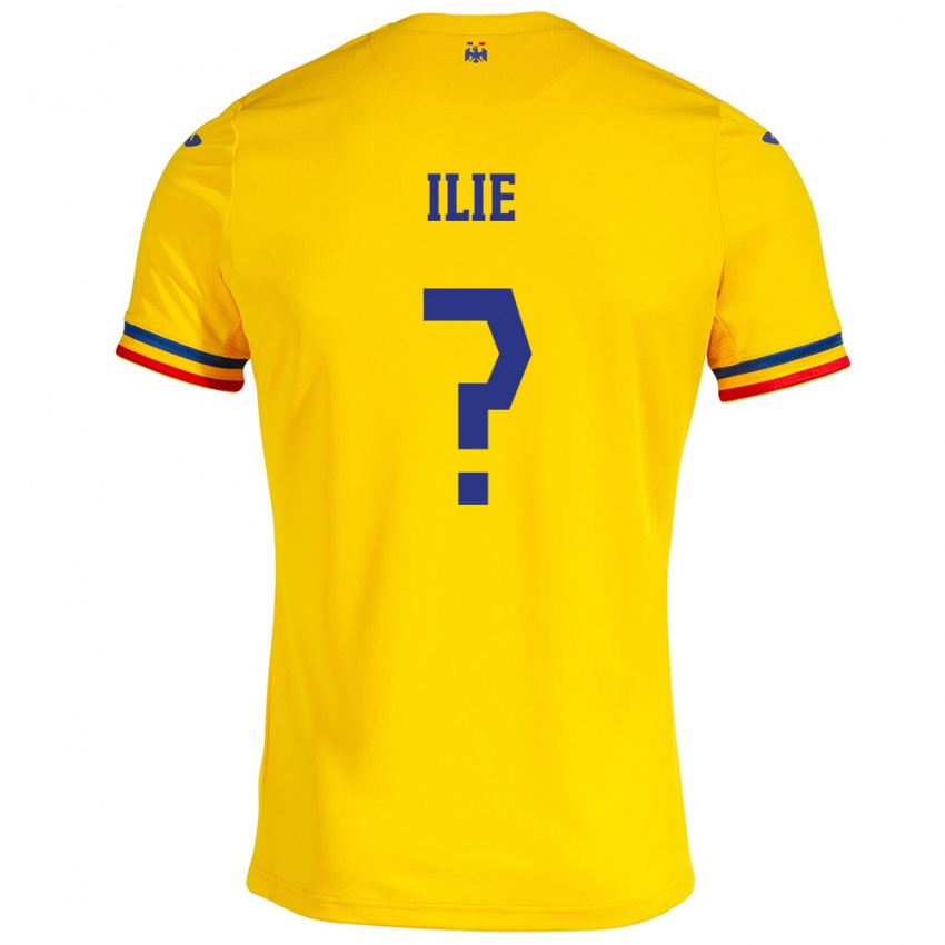 Homem Camisola Romênia Mario Ilie #0 Amarelo Principal 24-26 Camisa