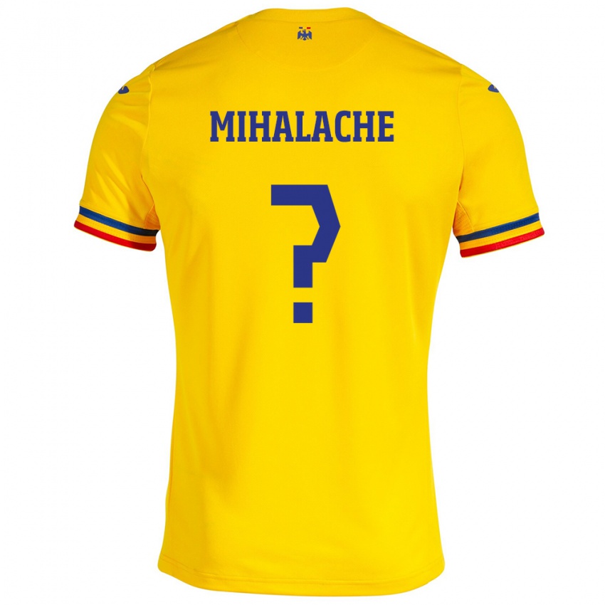 Homem Camisola Romênia Fabio Mihalache #0 Amarelo Principal 24-26 Camisa