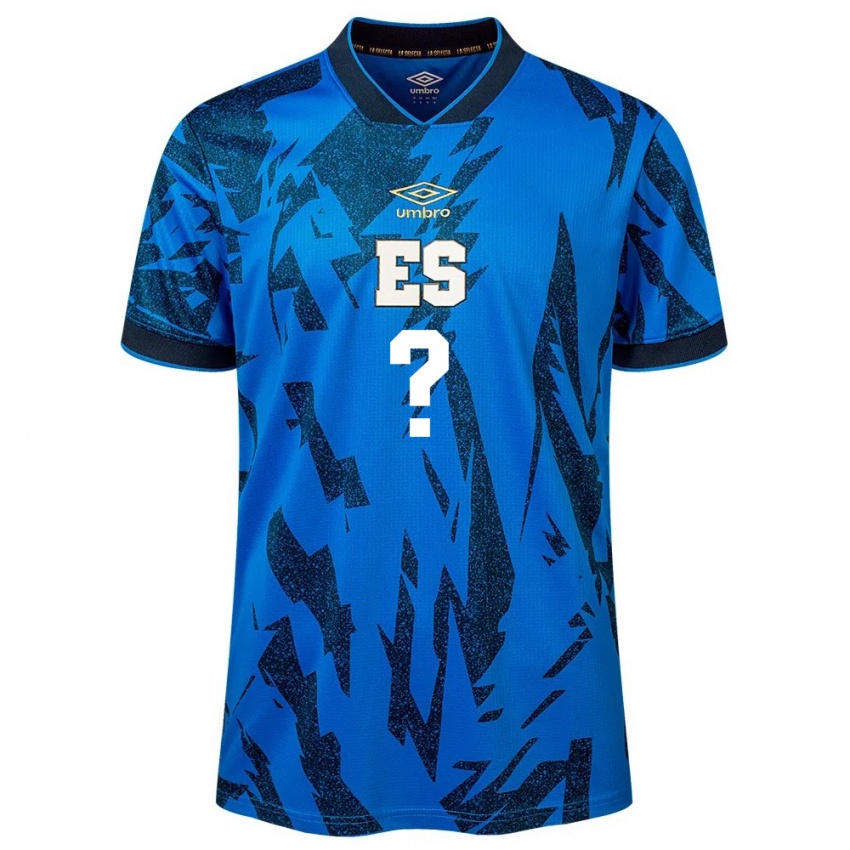 Homem Camisola El Salvador Seu Nome #0 Azul Principal 24-26 Camisa