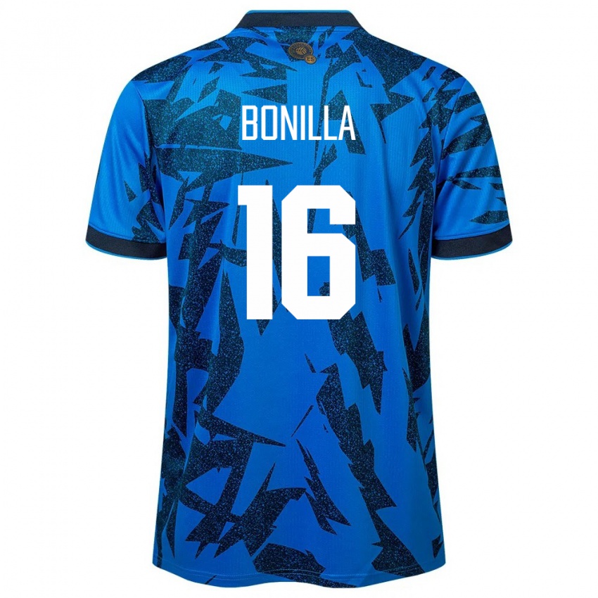 Homem Camisola El Salvador Elmer Bonilla #16 Azul Principal 24-26 Camisa