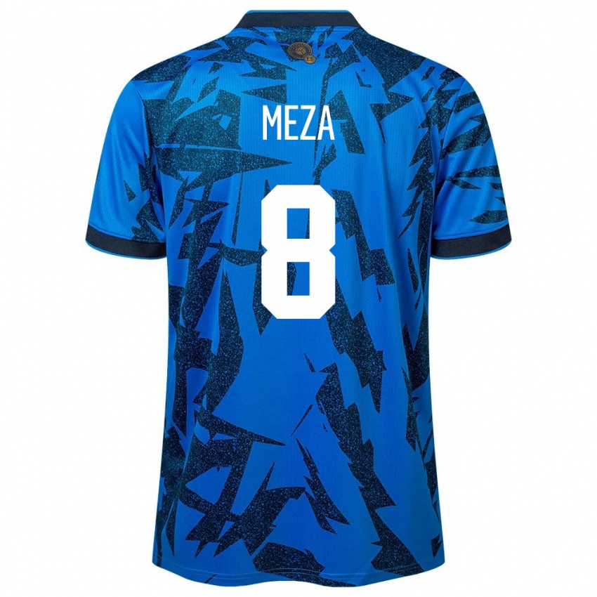 Homem Camisola El Salvador Victoria Meza #8 Azul Principal 24-26 Camisa