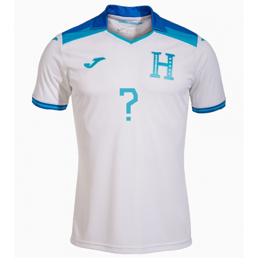 Homem Camisola Honduras Seu Nome #0 Branco Principal 24-26 Camisa