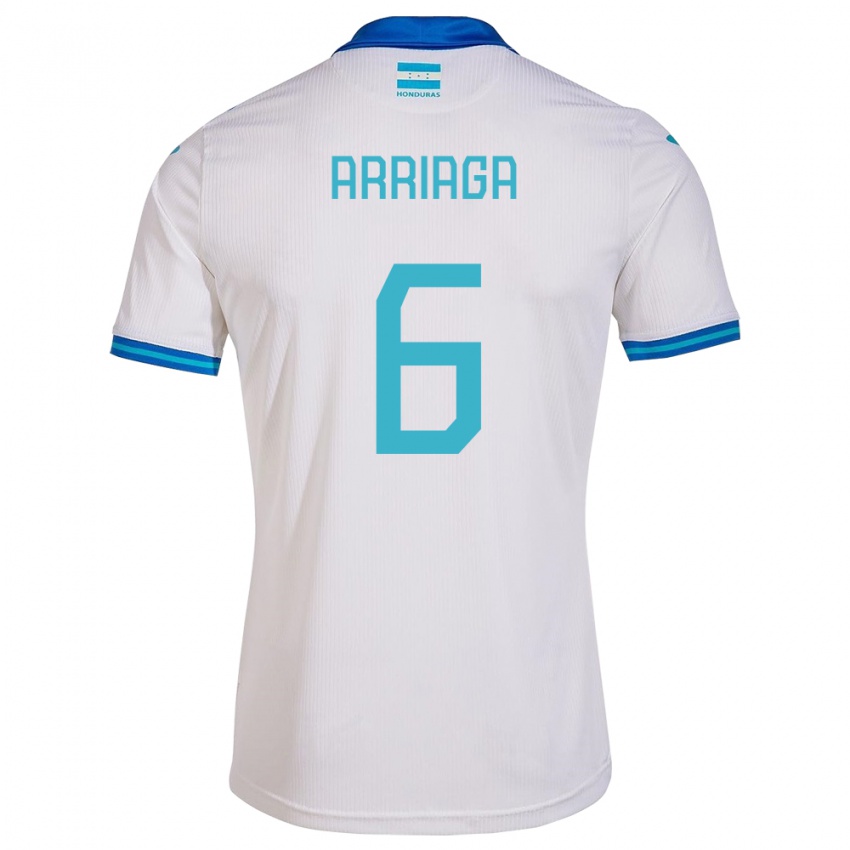 Homem Camisola Honduras Javier Arriaga #6 Branco Principal 24-26 Camisa