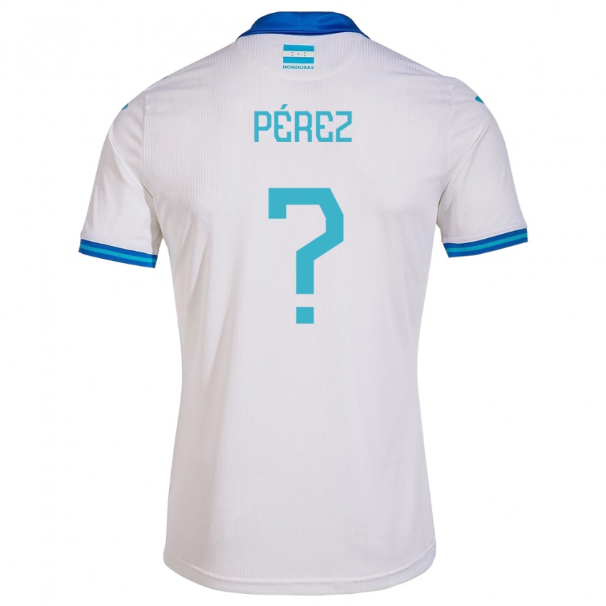 Homem Camisola Honduras Stedman Pérez #0 Branco Principal 24-26 Camisa