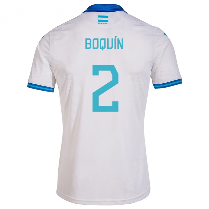 Homem Camisola Honduras Stiven Boquín #2 Branco Principal 24-26 Camisa