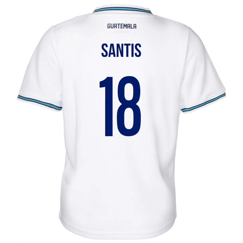 Homem Camisola Guatemala Óscar Santis #18 Branco Principal 24-26 Camisa