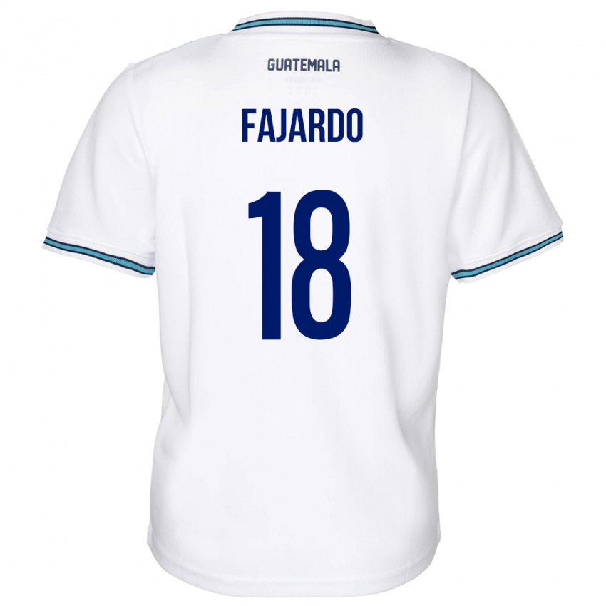 Homem Camisola Guatemala William Fajardo #18 Branco Principal 24-26 Camisa