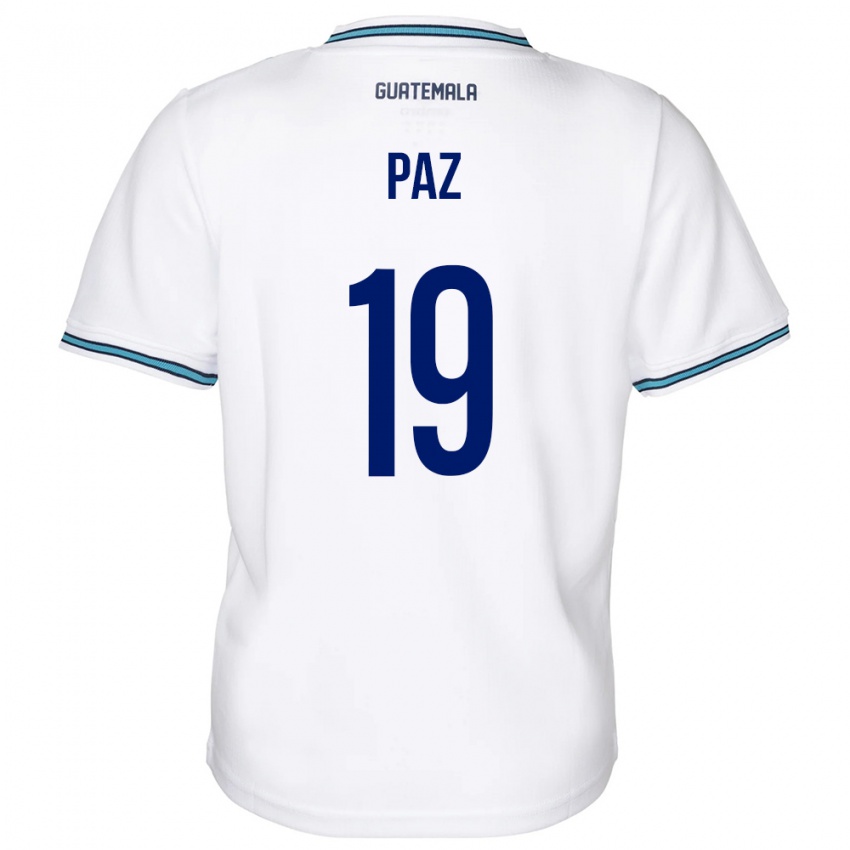 Homem Camisola Guatemala Vidal Paz #19 Branco Principal 24-26 Camisa