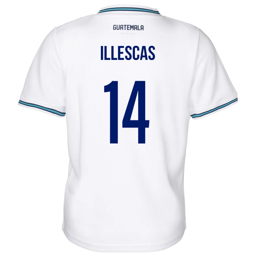 Homem Camisola Guatemala Kevin Illescas #14 Branco Principal 24-26 Camisa