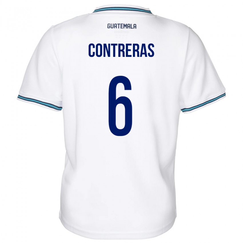 Homem Camisola Guatemala María Contreras #6 Branco Principal 24-26 Camisa