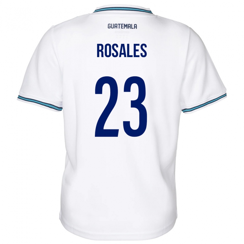 Homem Camisola Guatemala Yareni Rosales #23 Branco Principal 24-26 Camisa