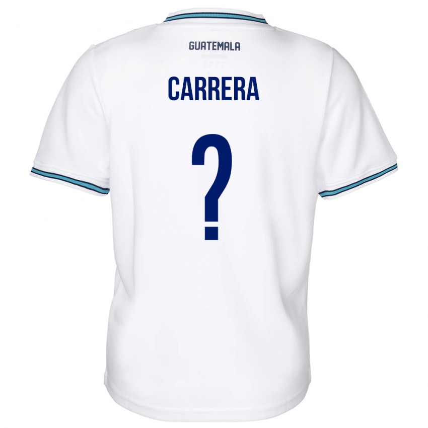 Homem Camisola Guatemala Naydelin Carrera #0 Branco Principal 24-26 Camisa