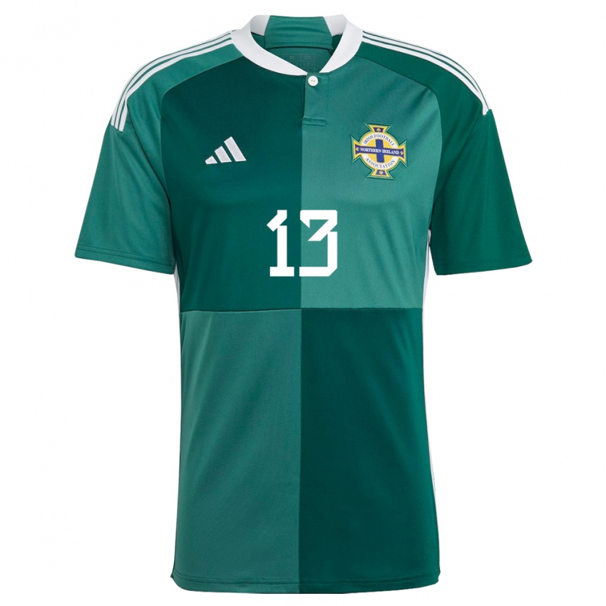 Homem Camisola Irlanda Do Norte Senan Devine #13 Verde Principal 24-26 Camisa