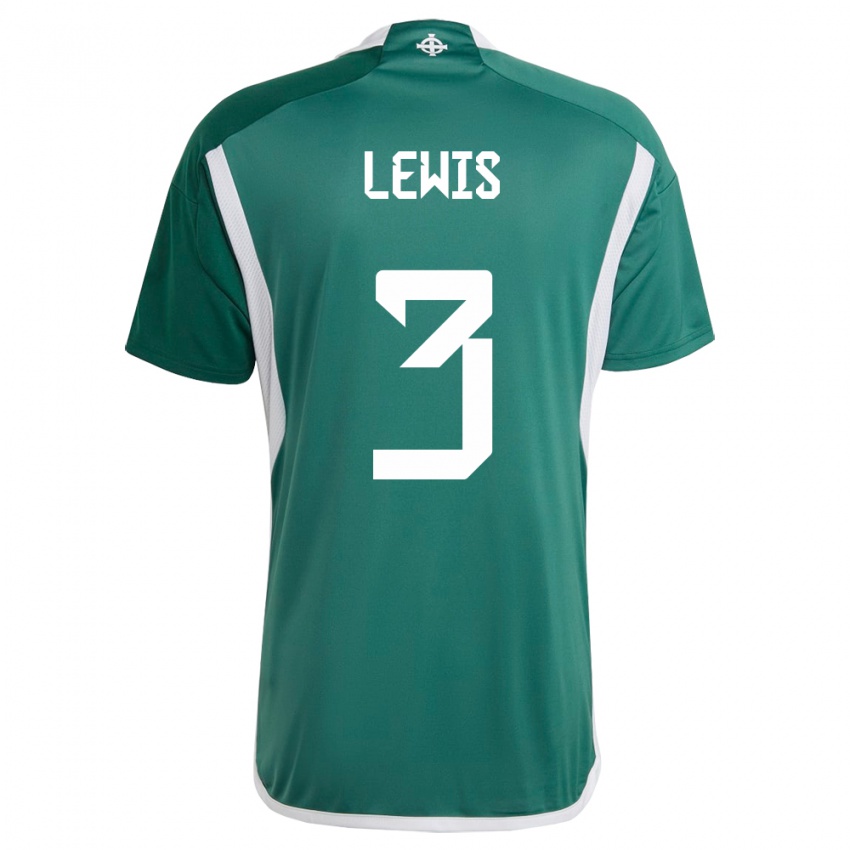 Homem Camisola Irlanda Do Norte Jamal Lewis #3 Verde Principal 24-26 Camisa