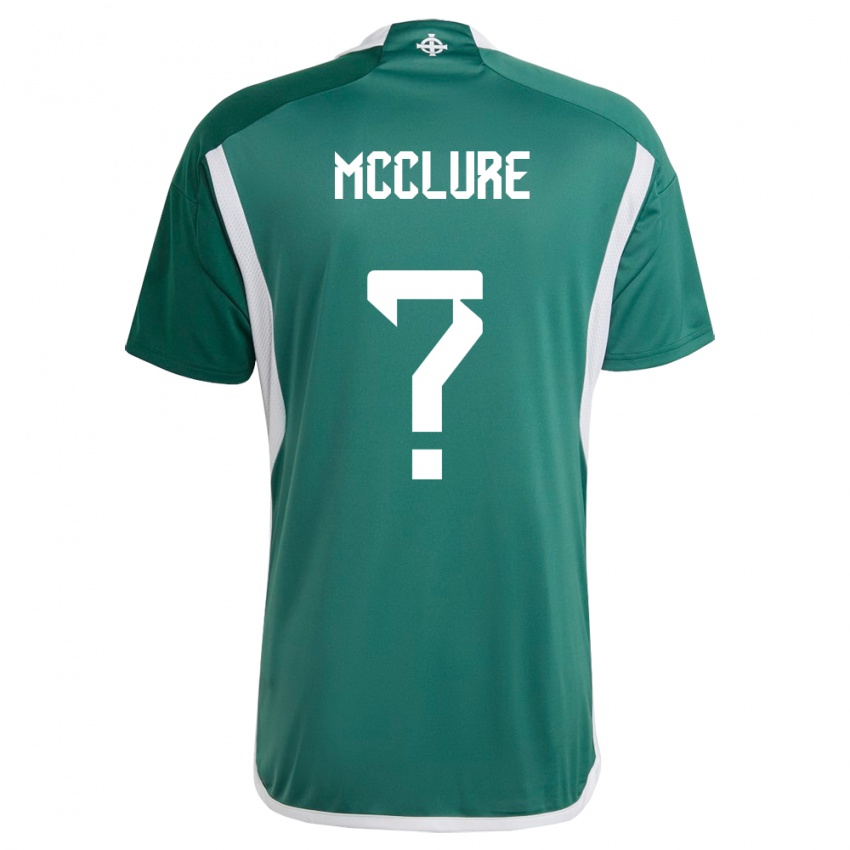 Homem Camisola Irlanda Do Norte Blaine Mcclure #0 Verde Principal 24-26 Camisa