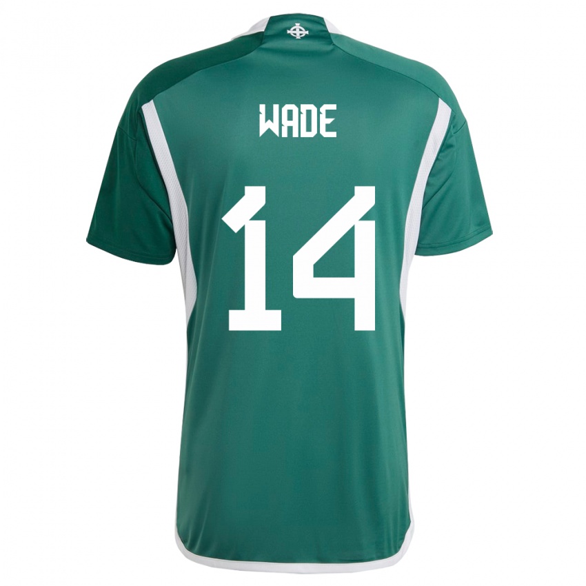 Homem Camisola Irlanda Do Norte Lauren Wade #14 Verde Principal 24-26 Camisa