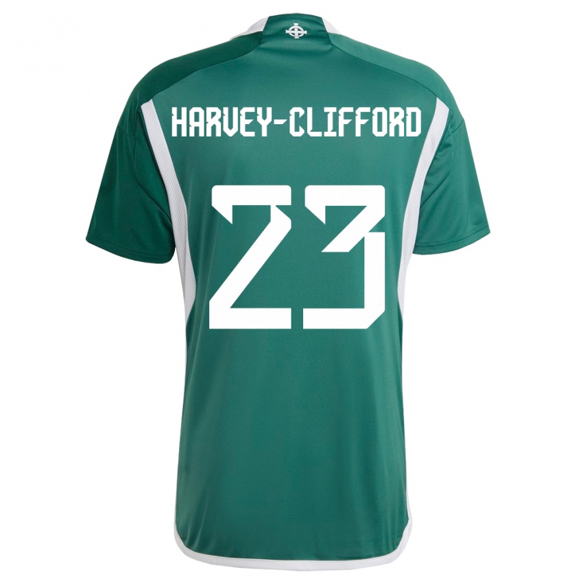 Homem Camisola Irlanda Do Norte Maddy Harvey-Clifford #23 Verde Principal 24-26 Camisa