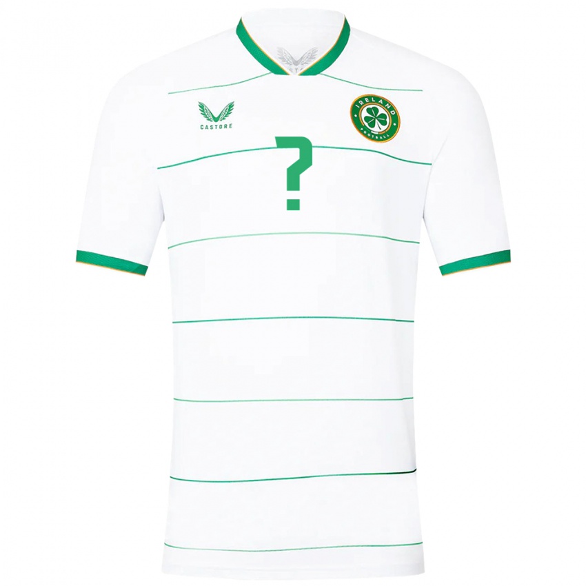 Homem Camisola Irlanda Seu Nome #0 Branco Alternativa 24-26 Camisa