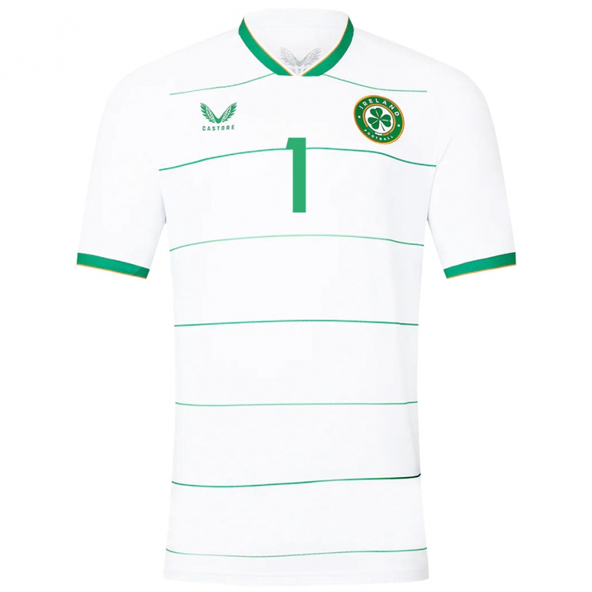 Homem Camisola Irlanda Tiernan Brooks #1 Branco Alternativa 24-26 Camisa