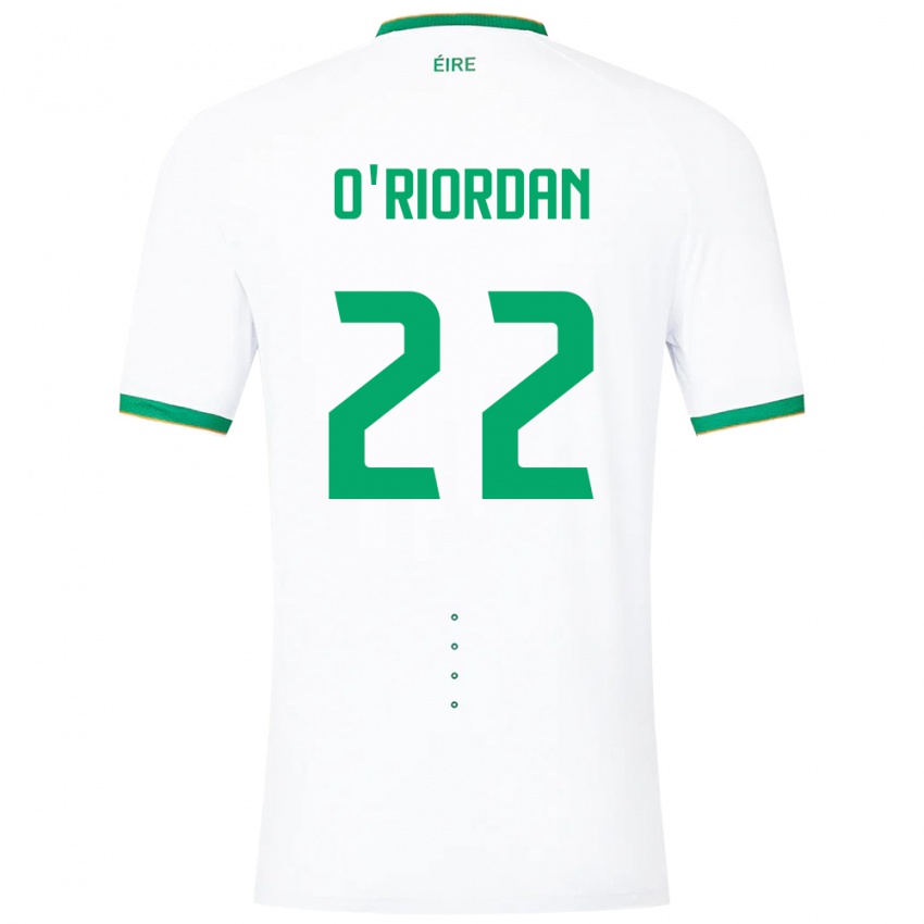 Homem Camisola Irlanda Connor O'riordan #22 Branco Alternativa 24-26 Camisa