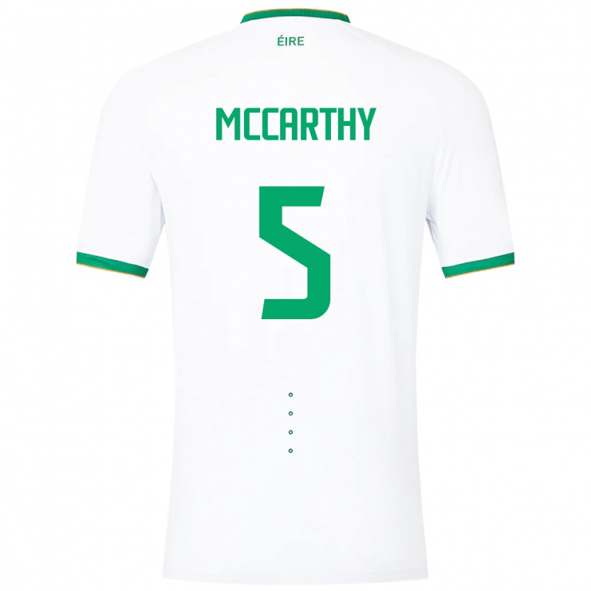 Homem Camisola Irlanda Taylor Mccarthy #5 Branco Alternativa 24-26 Camisa