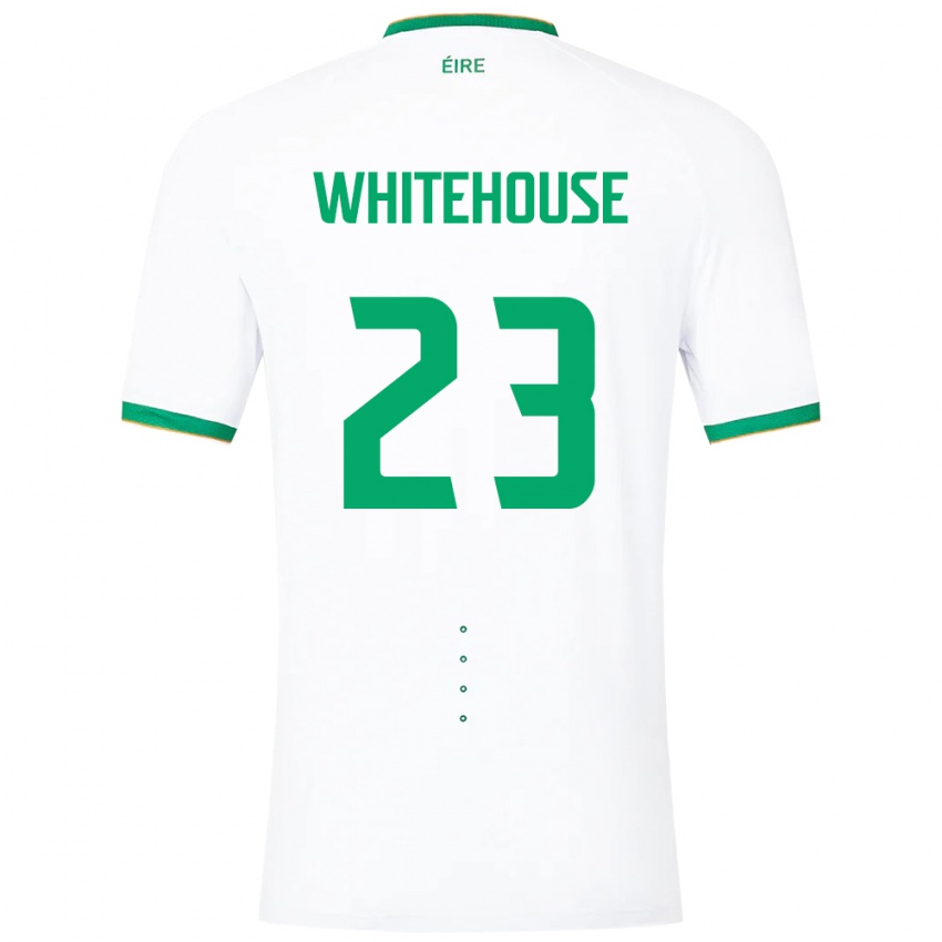 Homem Camisola Irlanda Sophie Whitehouse #23 Branco Alternativa 24-26 Camisa