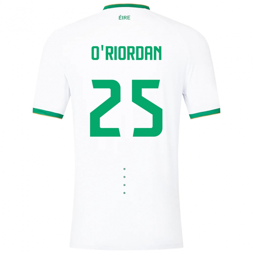 Homem Camisola Irlanda Claire O'riordan #25 Branco Alternativa 24-26 Camisa