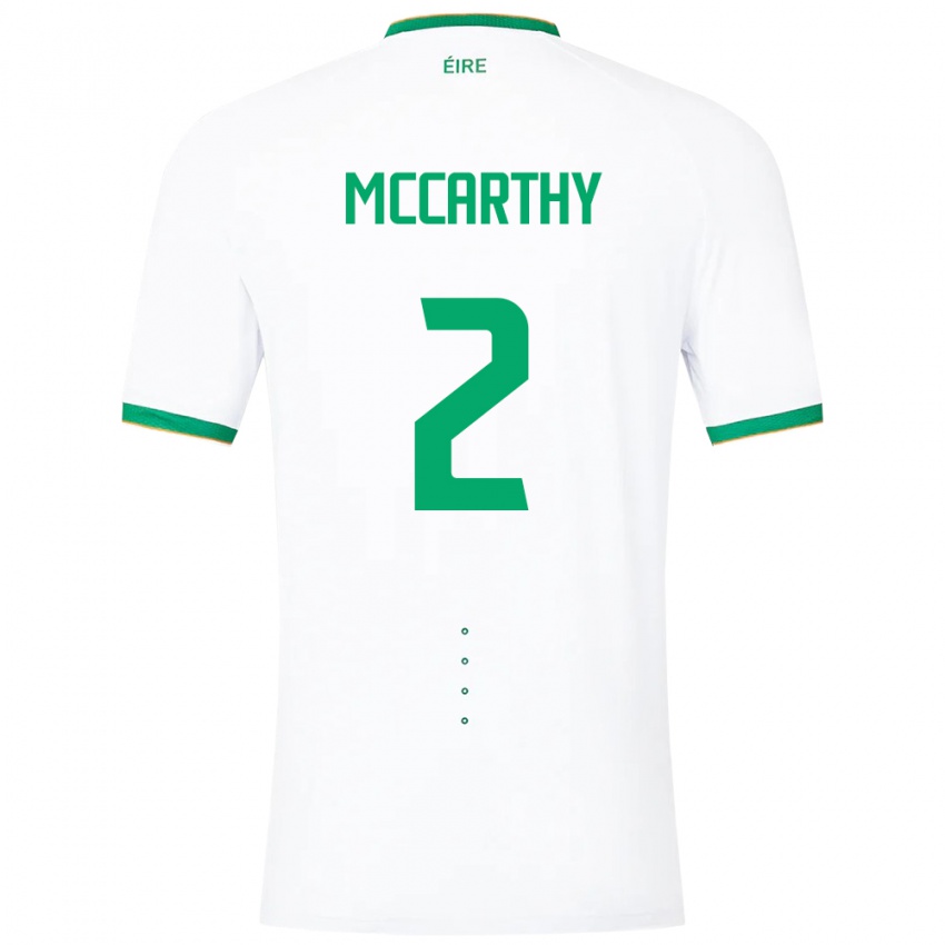 Homem Camisola Irlanda Savannah Mccarthy #2 Branco Alternativa 24-26 Camisa