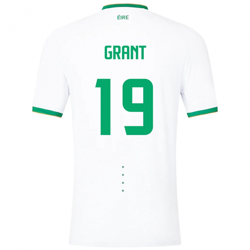 Homem Camisola Irlanda Ciara Grant #19 Branco Alternativa 24-26 Camisa