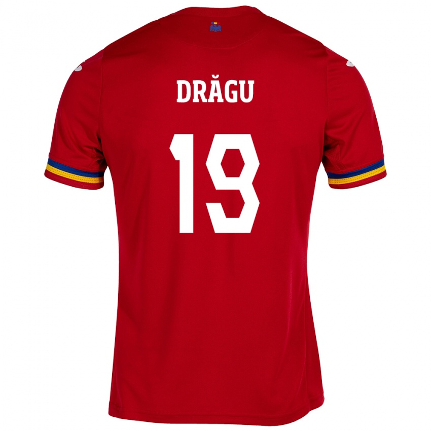Homem Camisola Romênia Denis Drăguş #19 Vermelho Alternativa 24-26 Camisa