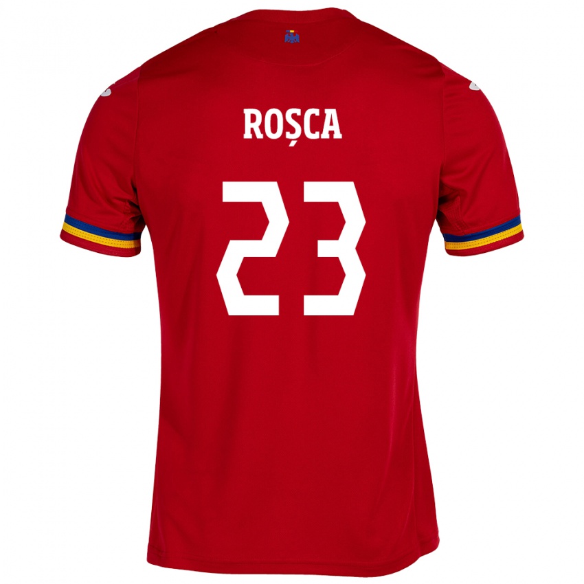 Homem Camisola Romênia Alexandru Roșca #23 Vermelho Alternativa 24-26 Camisa