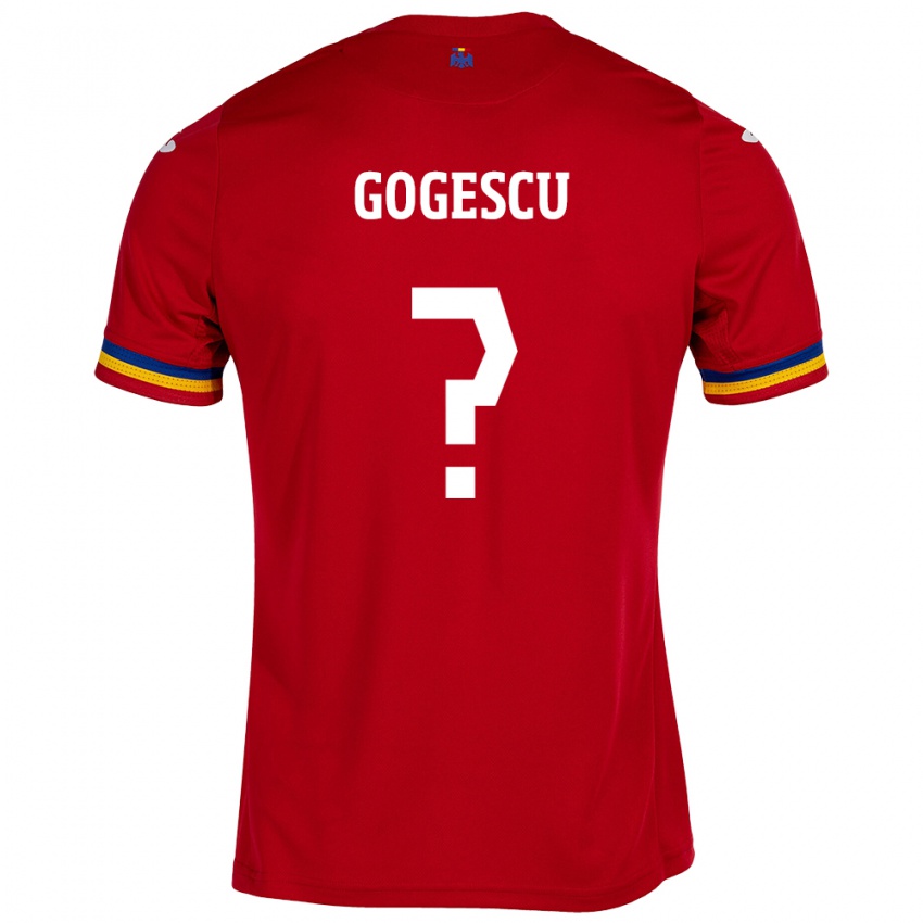 Homem Camisola Romênia George Gogescu #0 Vermelho Alternativa 24-26 Camisa