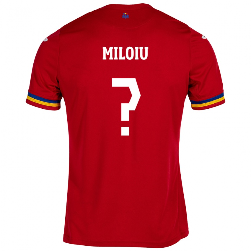 Homem Camisola Romênia Alexandru Miloiu #0 Vermelho Alternativa 24-26 Camisa