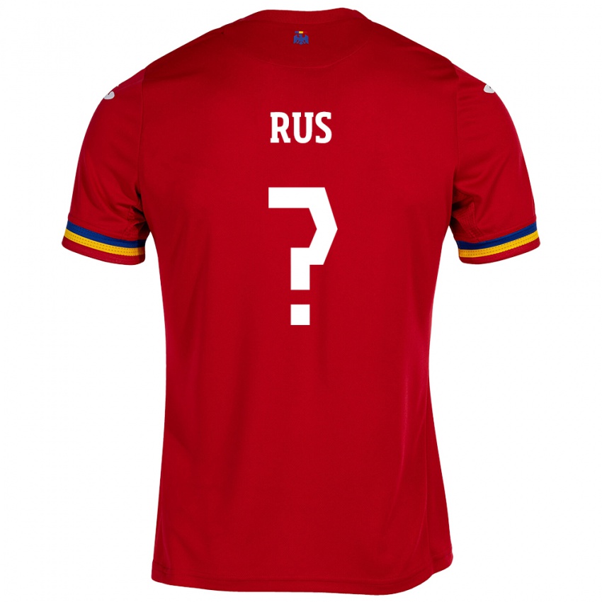 Homem Camisola Romênia Jayden Rus #0 Vermelho Alternativa 24-26 Camisa
