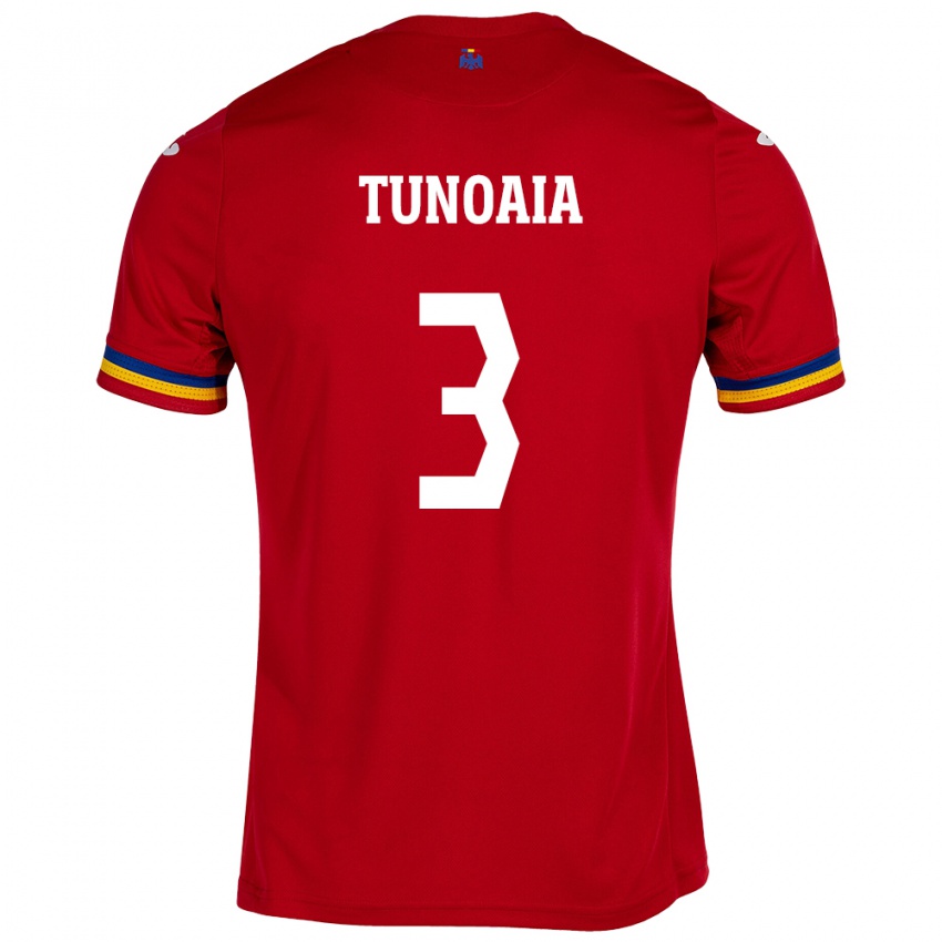 Homem Camisola Romênia Alexandra Tunoaia #3 Vermelho Alternativa 24-26 Camisa