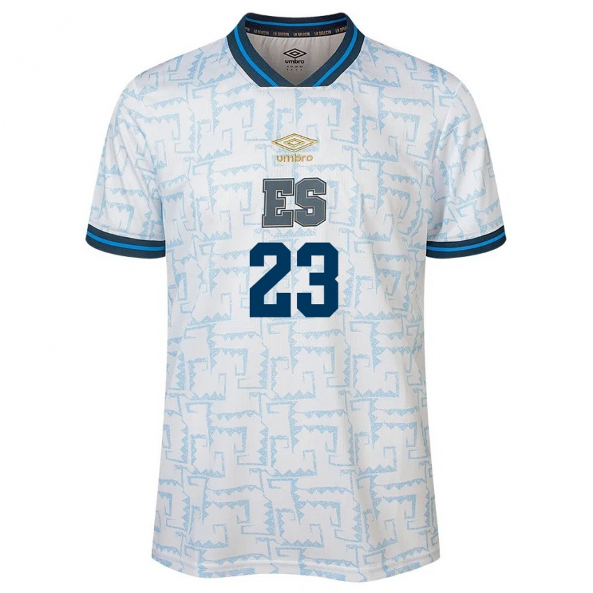 Homem Camisola El Salvador Melvin Cartagena #23 Branco Alternativa 24-26 Camisa