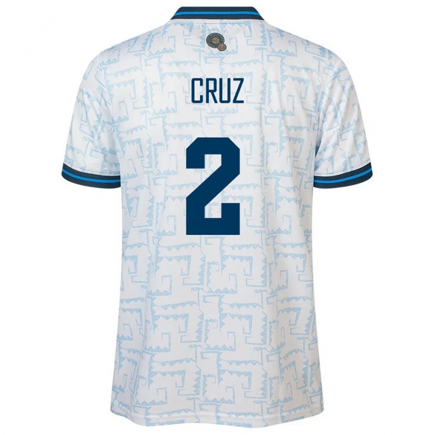 Homem Camisola El Salvador Melvin Cruz #2 Branco Alternativa 24-26 Camisa