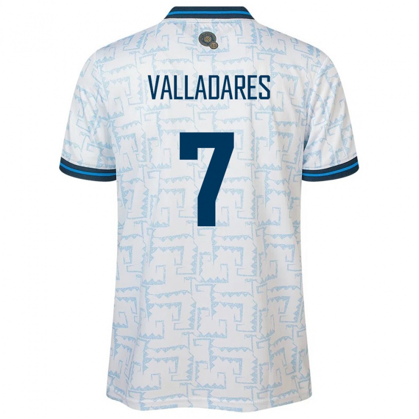 Homem Camisola El Salvador Jefferson Valladares #7 Branco Alternativa 24-26 Camisa