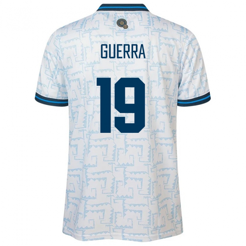 Homem Camisola El Salvador Steven Guerra #19 Branco Alternativa 24-26 Camisa