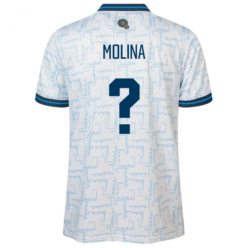 Homem Camisola El Salvador William Molina #0 Branco Alternativa 24-26 Camisa