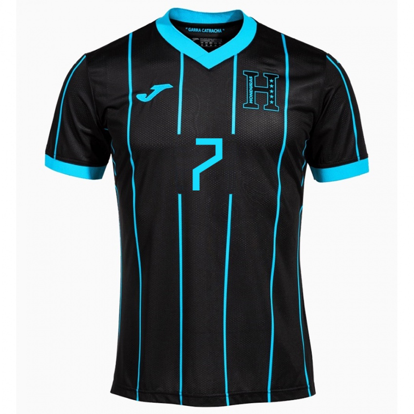 Homem Camisola Honduras Nixon Cruz #7 Preto Alternativa 24-26 Camisa