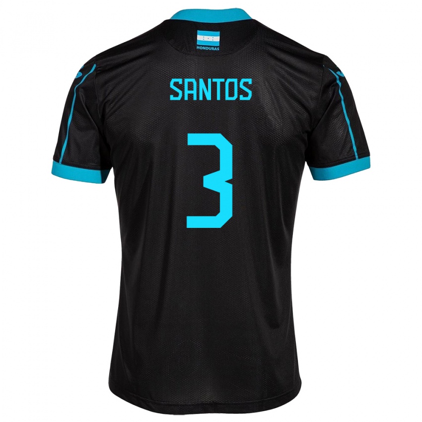 Homem Camisola Honduras Marcelo Santos #3 Preto Alternativa 24-26 Camisa