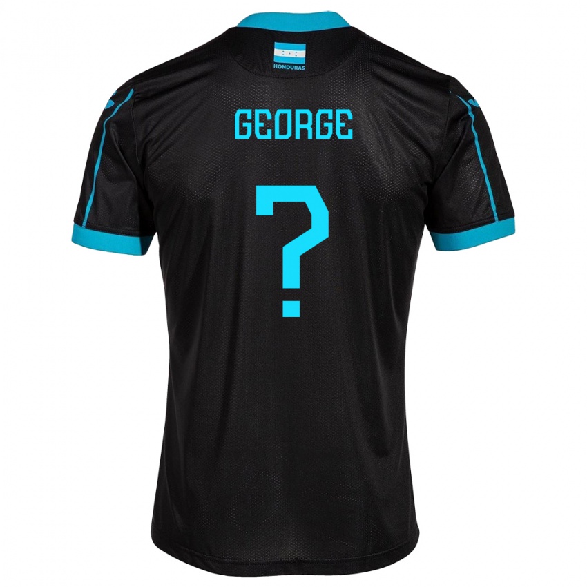 Homem Camisola Honduras George Rodríguez #0 Preto Alternativa 24-26 Camisa