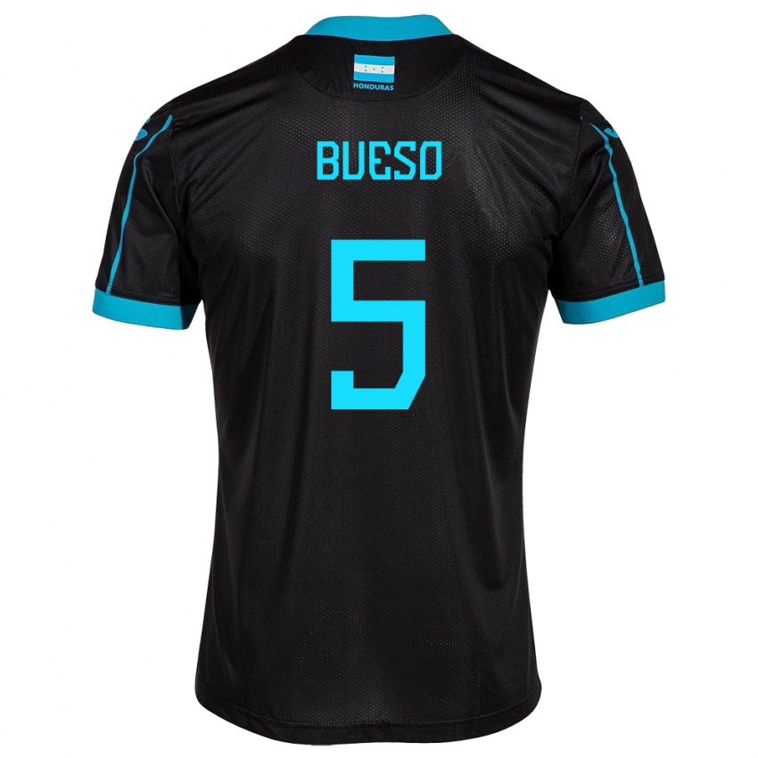 Homem Camisola Honduras Jonathan Bueso #5 Preto Alternativa 24-26 Camisa