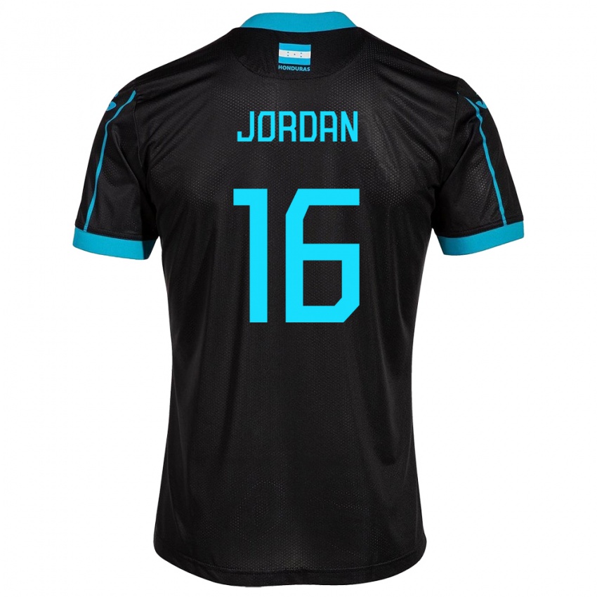 Homem Camisola Honduras Jordan García #16 Preto Alternativa 24-26 Camisa