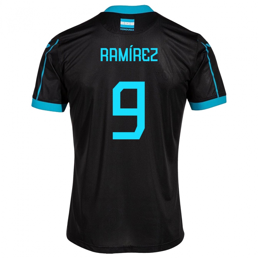 Homem Camisola Honduras Truimali Ramírez #9 Preto Alternativa 24-26 Camisa