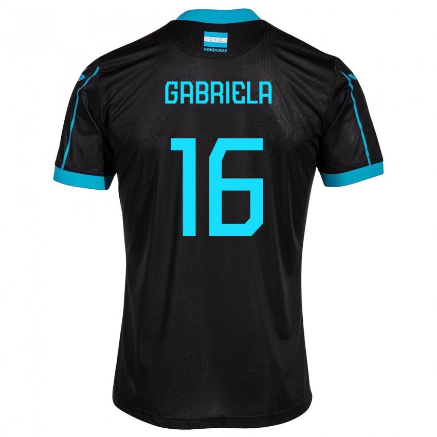 Homem Camisola Honduras Gabriela García #16 Preto Alternativa 24-26 Camisa